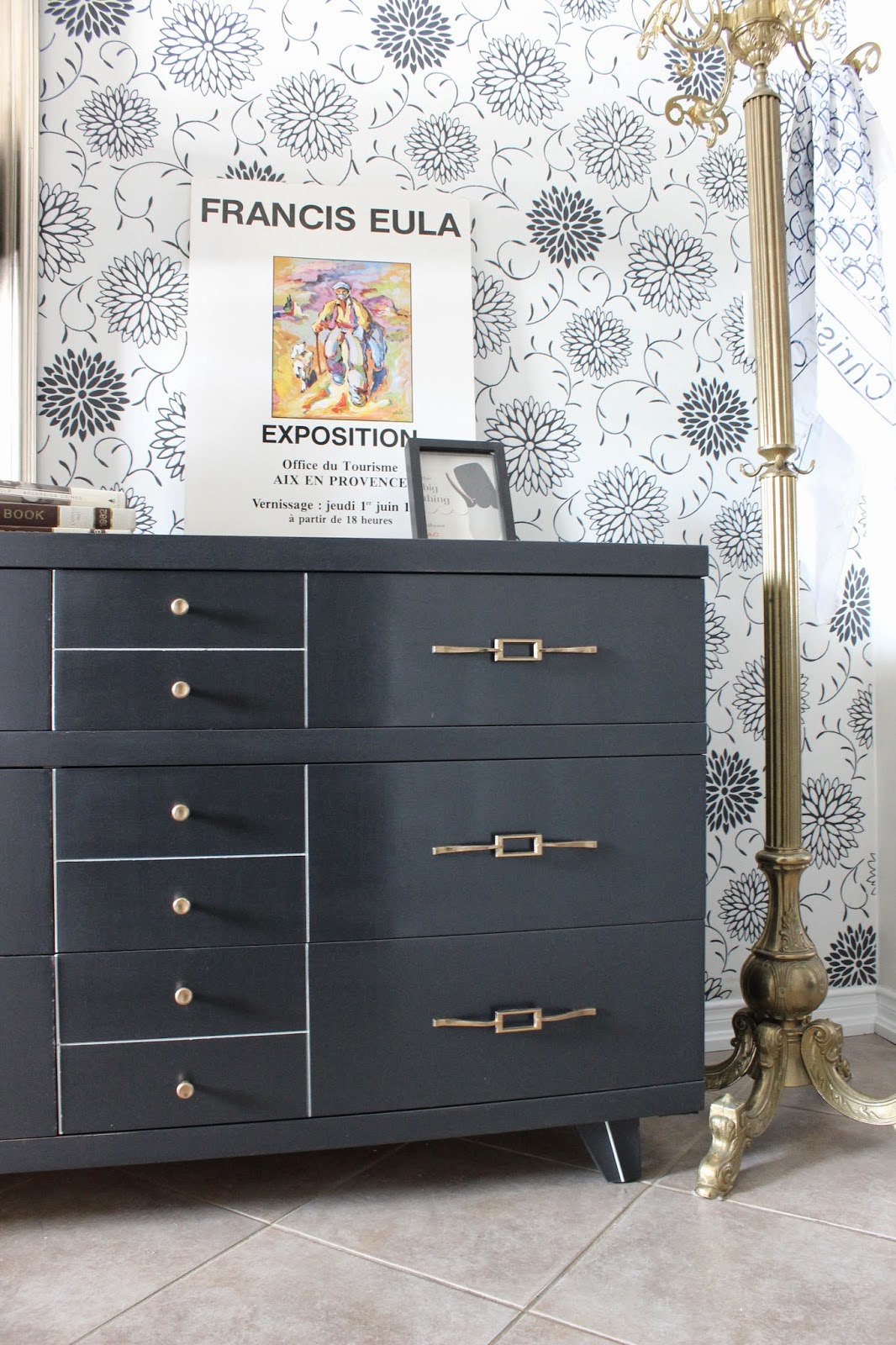 retro gold and black