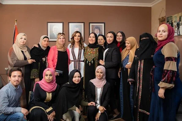 Queen Rania of Jordan visited Al Hussein Social Foundation for Orphans in Ashrafieh