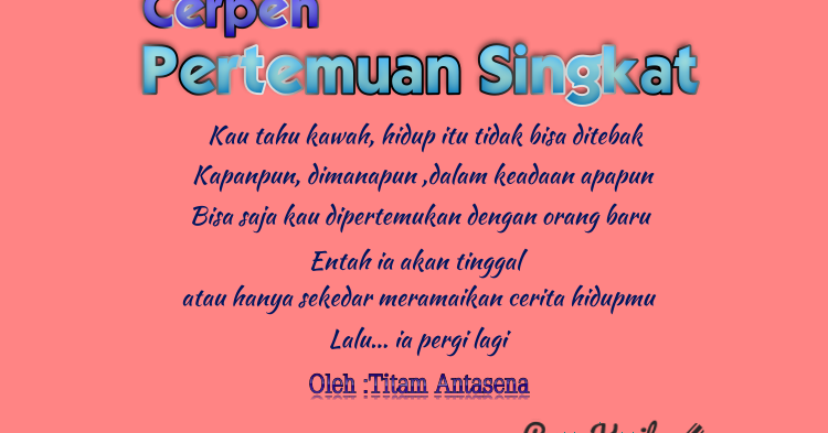 Kumpulan Cerpen Singkat 1 Halaman Rasmi Re