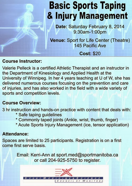 Sports Taping & Injury Management Clinic Set for Sat Feb 8 in Winnipeg