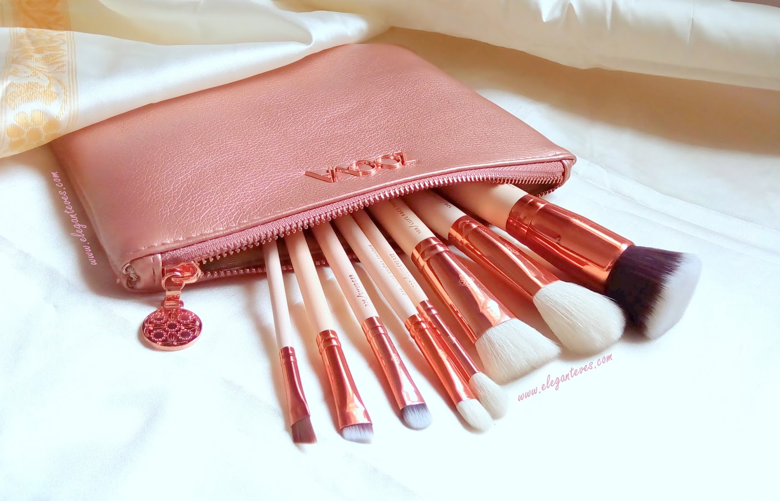 Review of Zoeva Rose Gold Brush Set Dupe from AliExpress - Elegant Eves