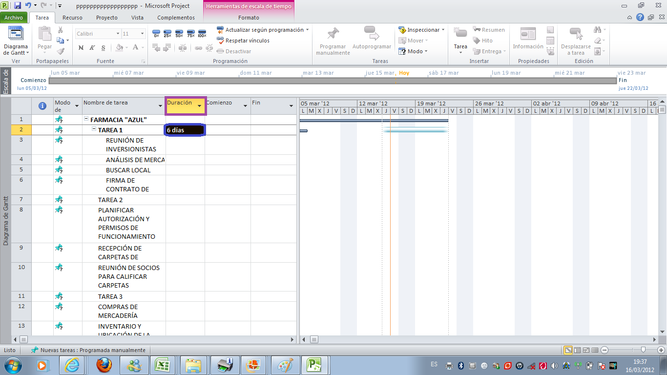 TUTORIAL MICROSOFT PROJECT 2010