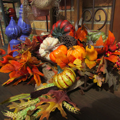 Adding Fall Touches to the backyard Patio space.