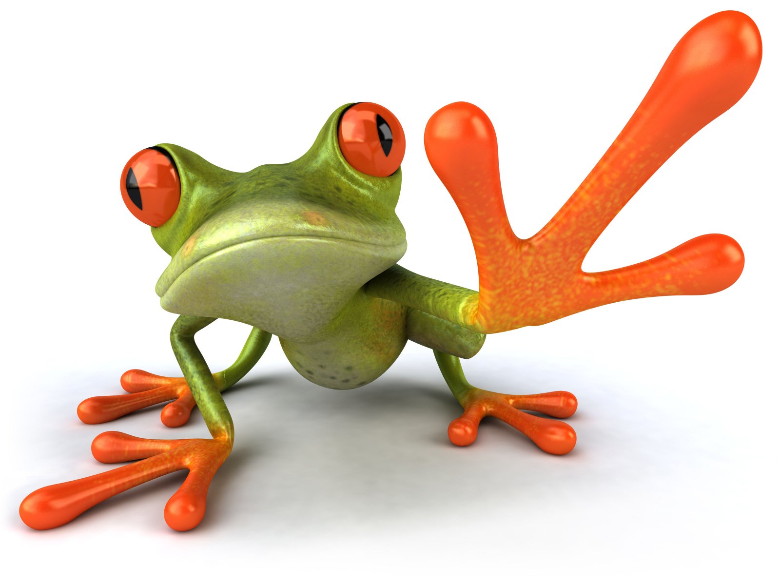 LEMURS: Hello Crazy Green Frog HD Desktop 3D Wallpaper Download