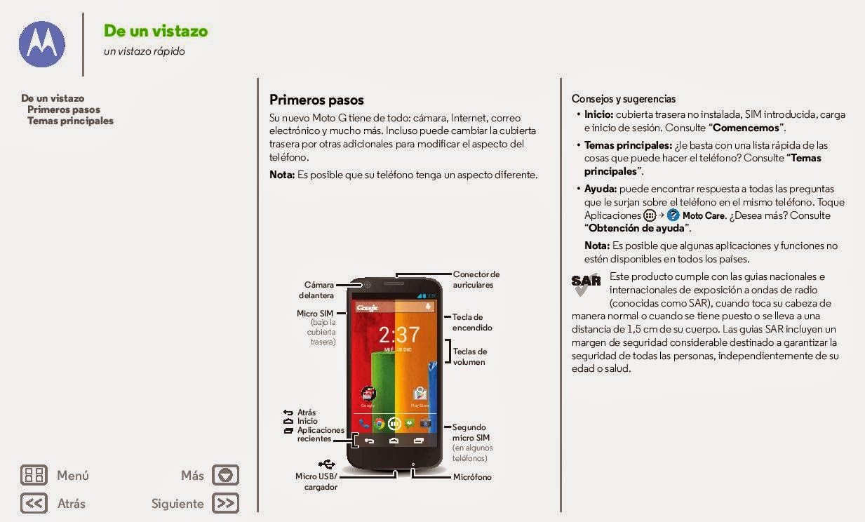 manual de moto g Caixa motorola moto g 2 segunda geração xt1069 + manual r$ 35,71.