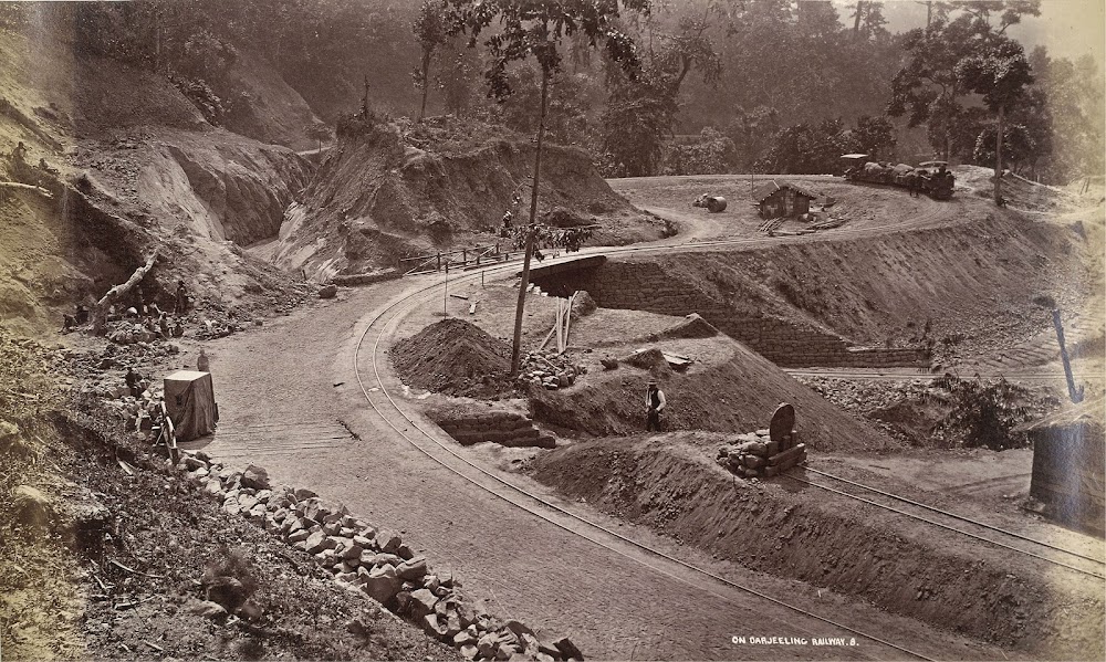 Darjeeling Hill Railway under Construction on One of the Loops of the Railway, Probably at Rangtong - 1879