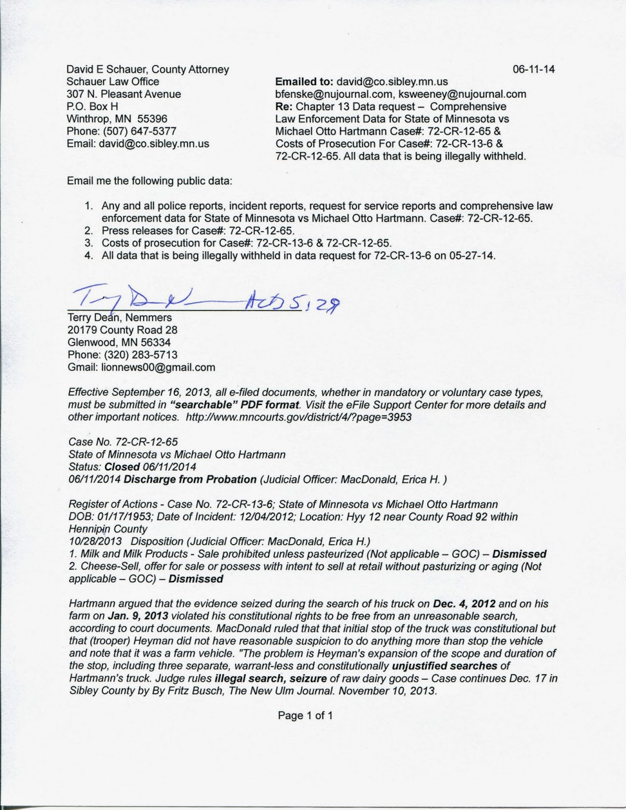 Lion News Complaint Filed! Illegal Withholding Of Public Information