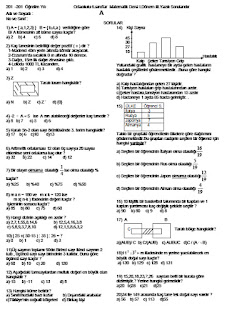 6.SINIF MATEMATİK 1.DÖNEM 3. YAZILI SORULARI - İlköğretim Matematik