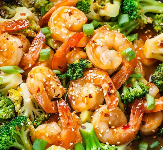 Szechuan Shrimp and Broccoli #quick #chinesefood