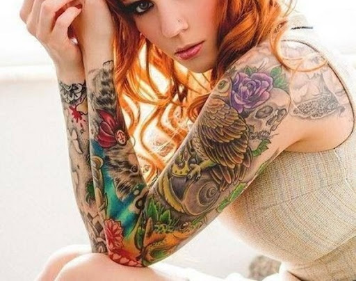 Mulher Coruja, Sleeve Tattoo