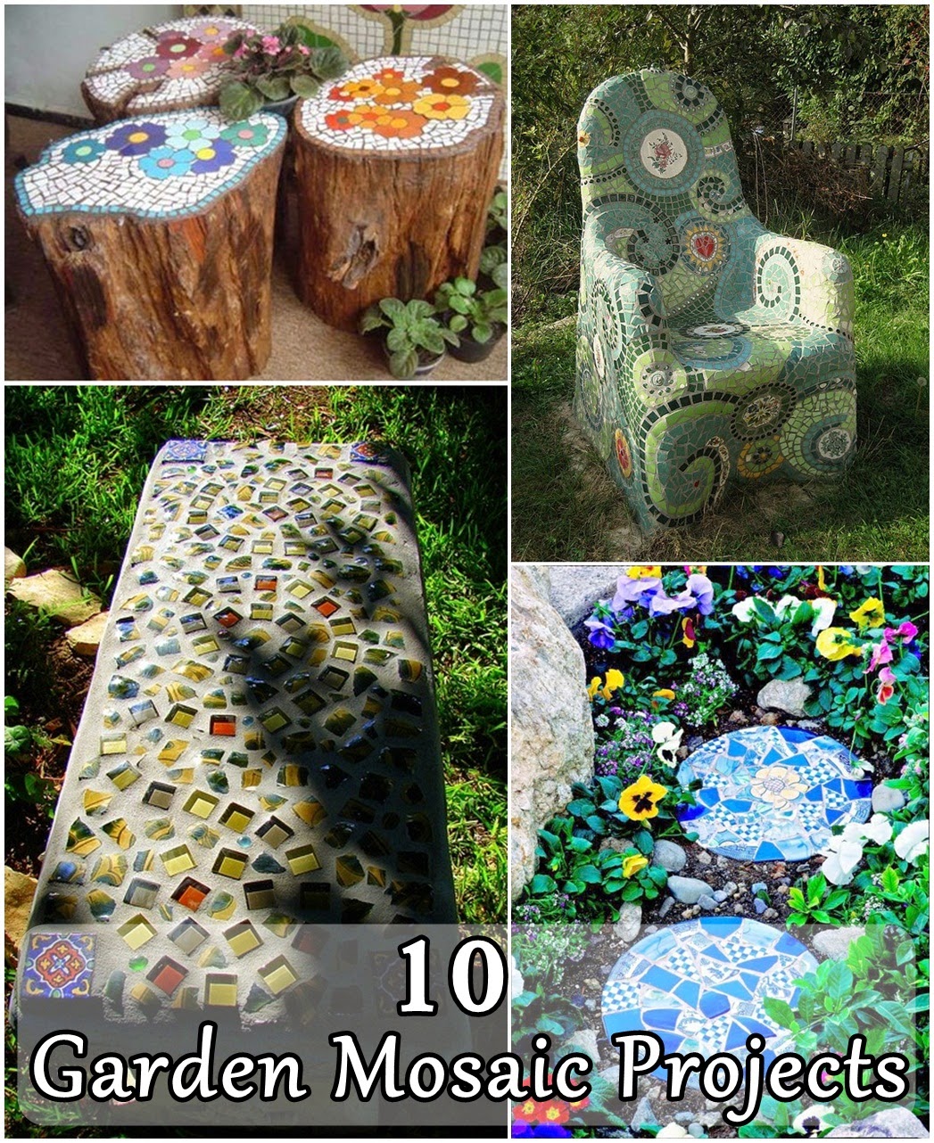 10 Garden Mosaic Projects DIY Craft Projects