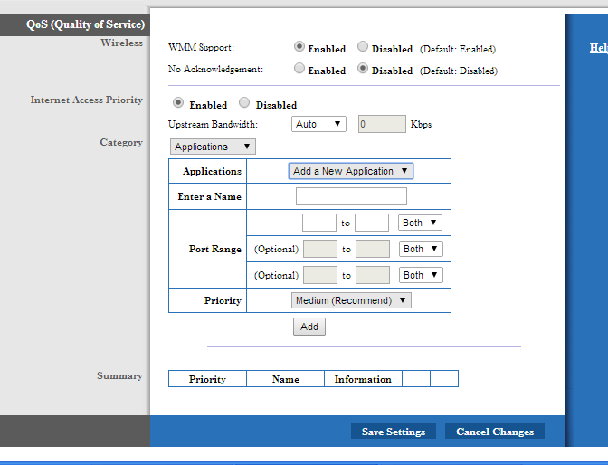 Setup Upstream Bandwidth Using QoS on Linksys Wifi Router Netraks