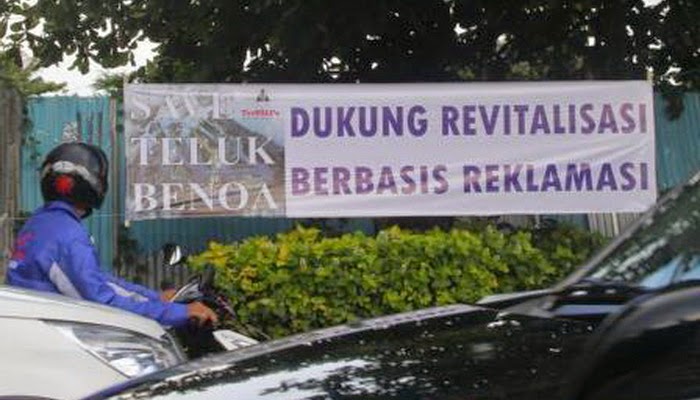 Spanduk Dukung Reklamasi Teluk Benoa Bertebaran