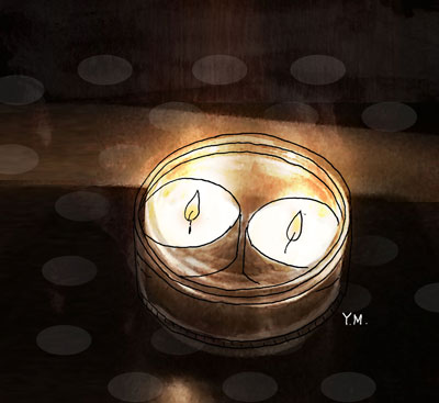 candle lights by Yukié Matsushita