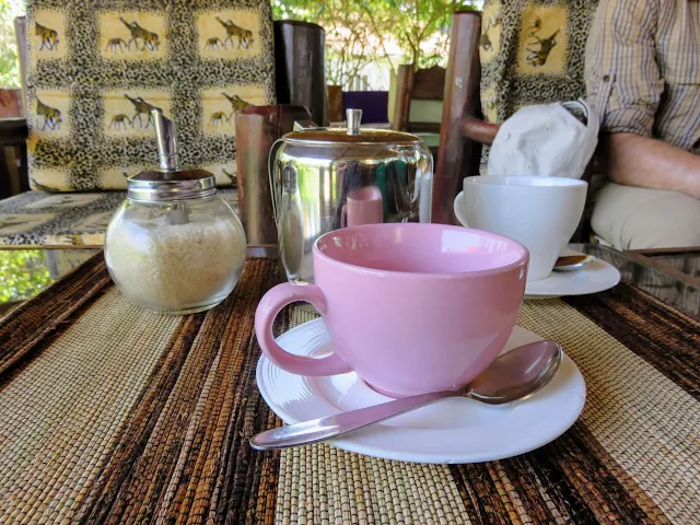 Coffee mug at Anna's Corner in Entebbe, Uganda