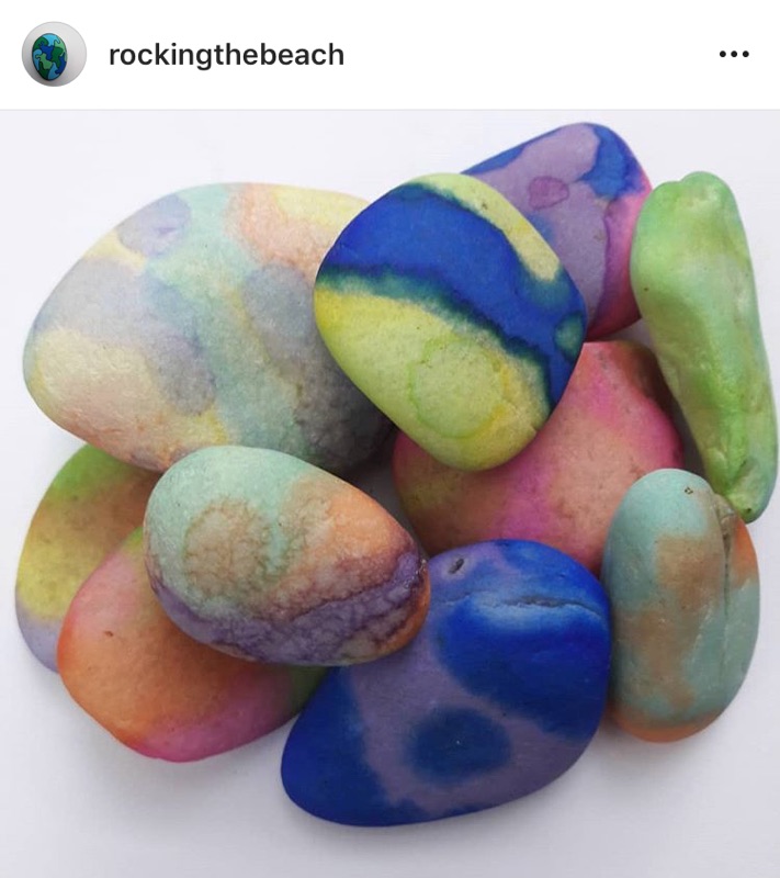 Rocks Painted With Homemade Alcohol Ink