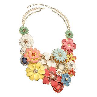 Colorful Flowery Necklace