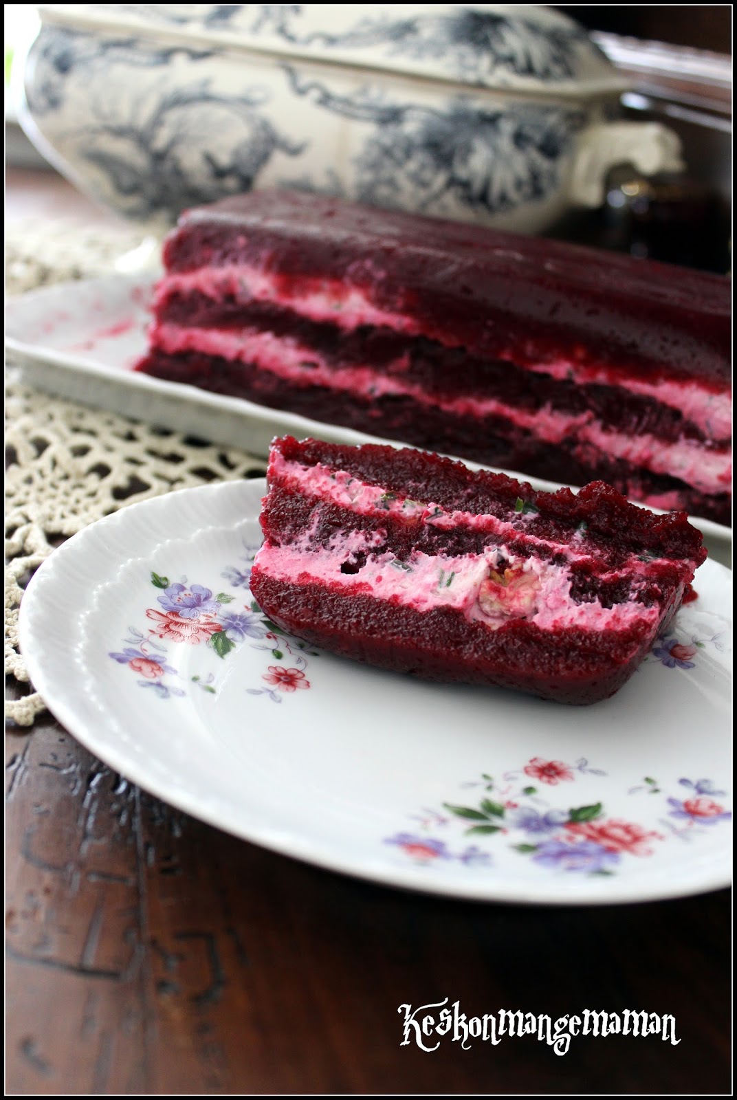 Keskonmangemaman? Terrine de Betterave au Chèvre et aux noix , pour