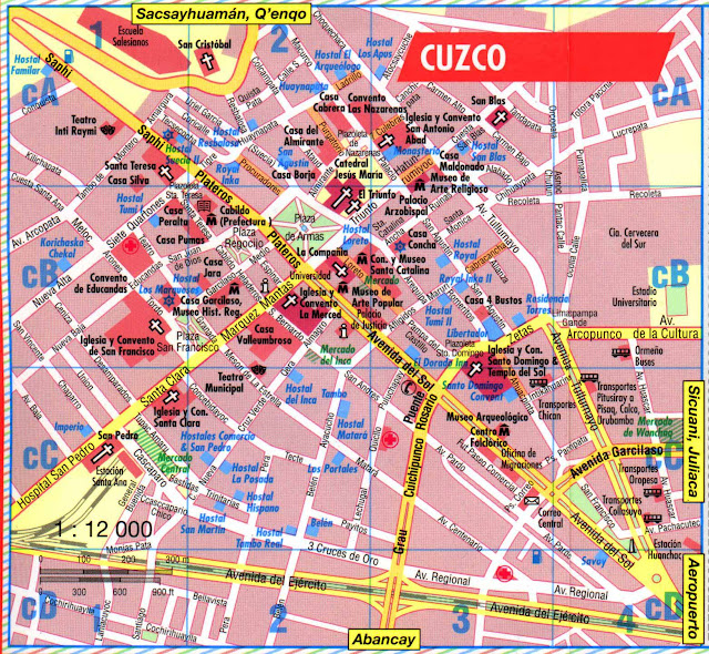 Mapa turístico de Cusco