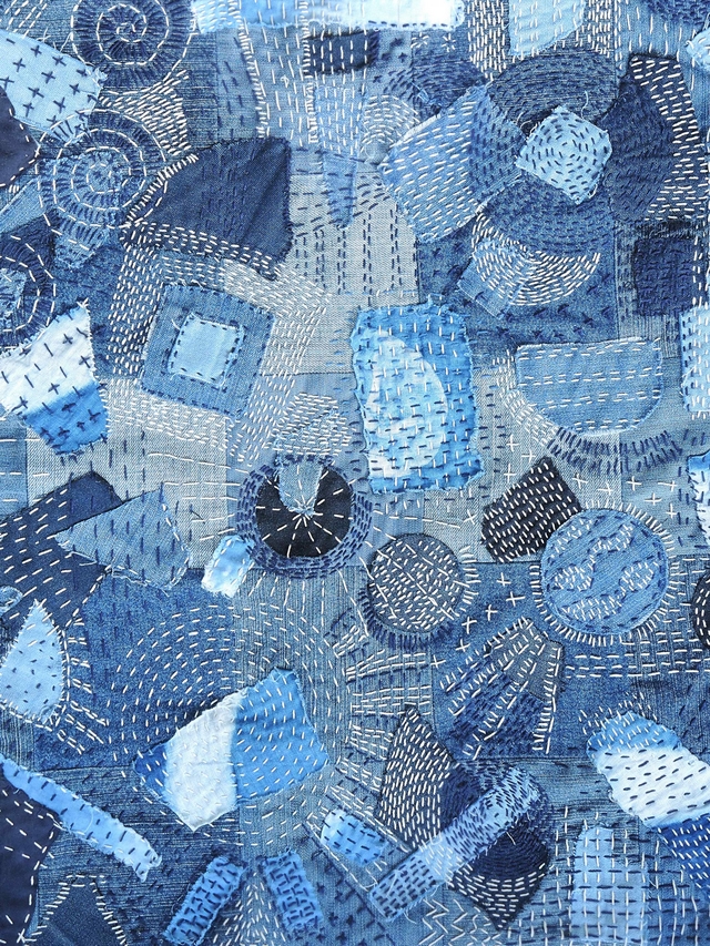 sashiko naaien sewing denim indigo blue diy