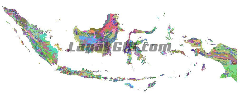 Peta Geologi Seluruh Indonesia format SHP Shapefile Full