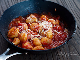 Pan-fried Ricotta gnocchi in Tomato Sauce
