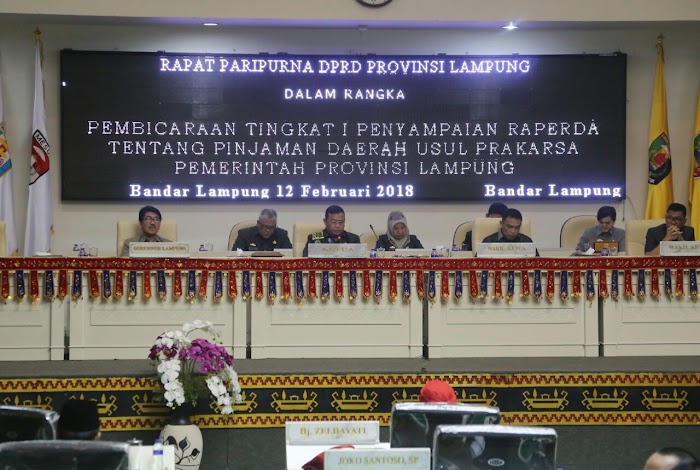 DPRD Provinsi Lampung gelar Paripurna Pengajuan Raperda Pinjaman Daerah.I