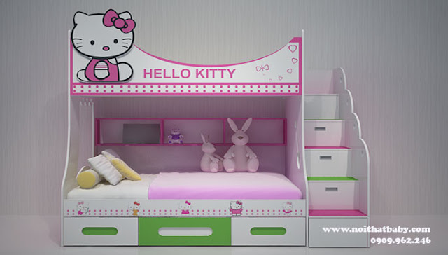 giường tầng hello kitty