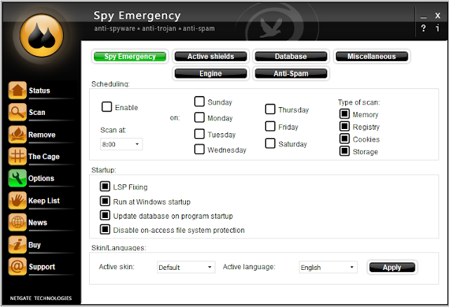 تحميل برنامج مكافحة الفيروسات والبرامج الضارة والتجسس Spy Emergency