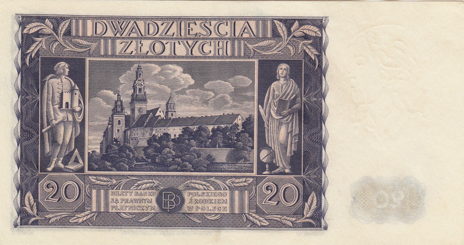 Poland 20 Zlotych banknote 1936 Emilia PlaterWorld Banknotes & Coins