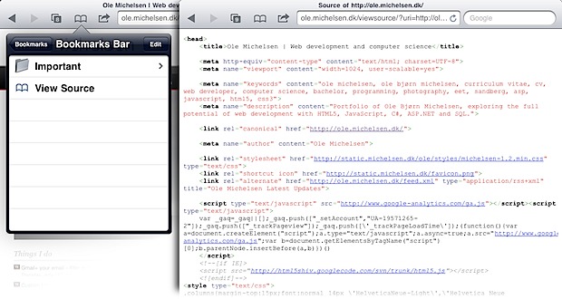 Jailbreaker 2.0: View Source for Safari --> Ver codigo HTML en Safari