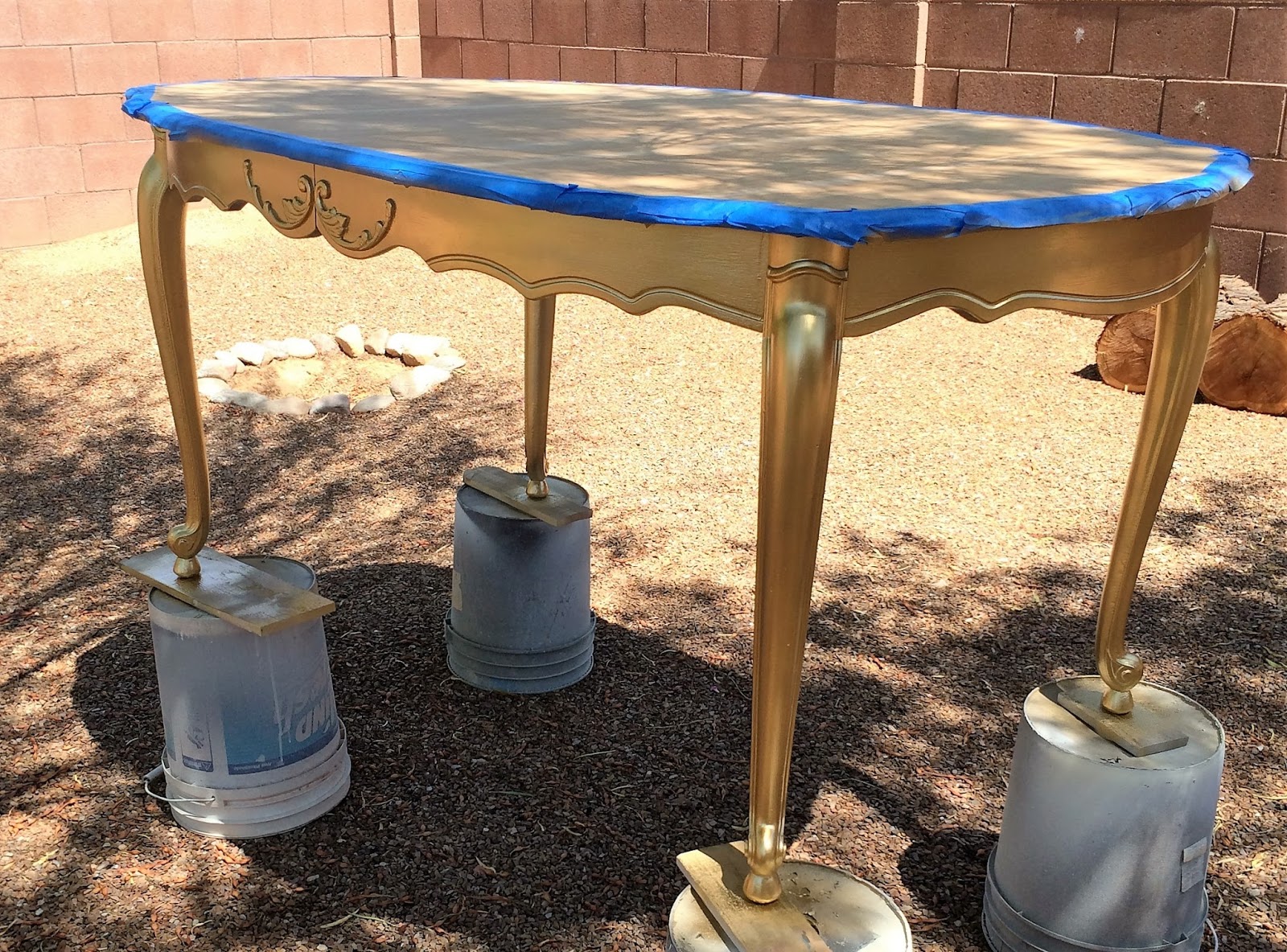 Antique Gold Dining Table A Ray of Sunlight