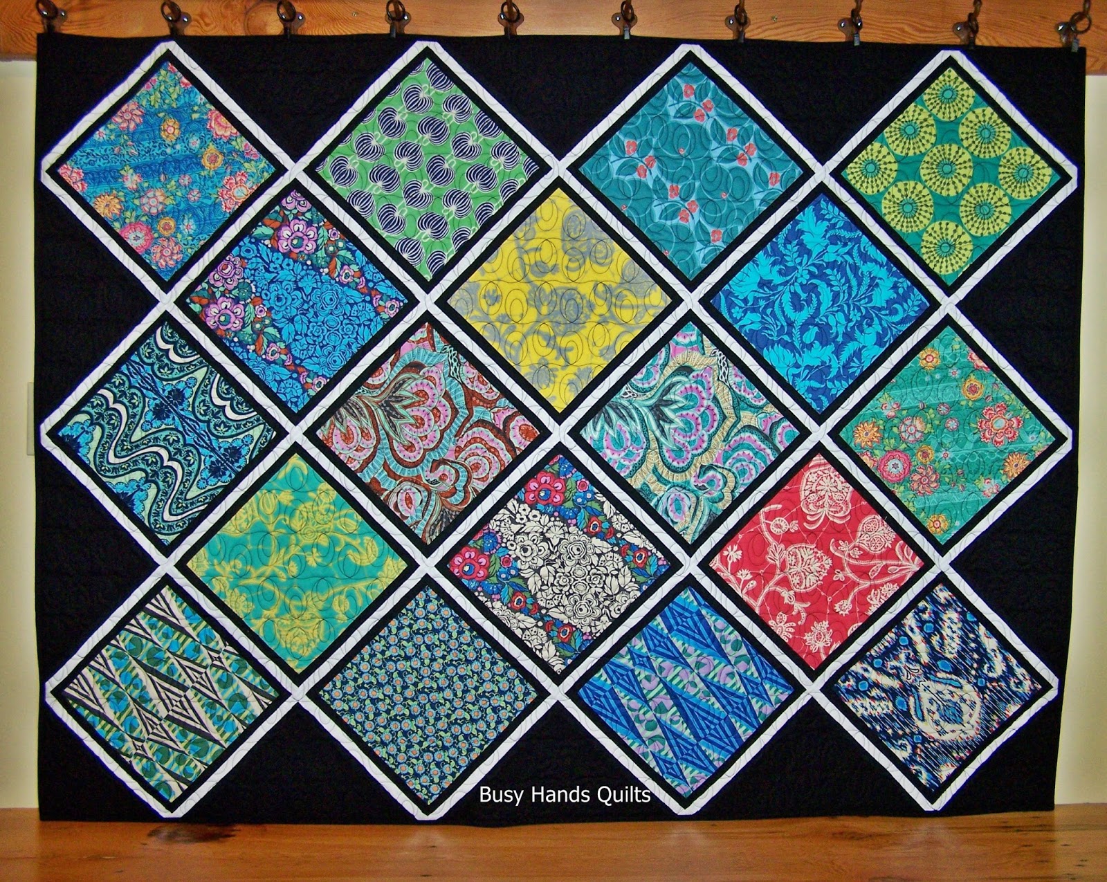 Busy Hands Quilts Amy Butler Stained Glass Lap Quilt Finished or Not