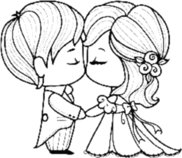 Свадьба рисунок карандашом для детей