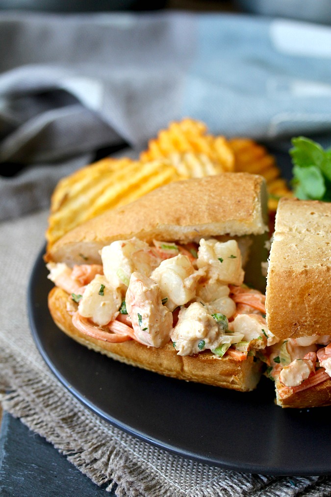 Thai-Style Shrimp Salad Sandwiches with banh mi rolls