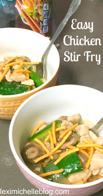 easy & super healthy chicken & veggie stir fry dish for dinner-- low carb diet friendly, macro counts included