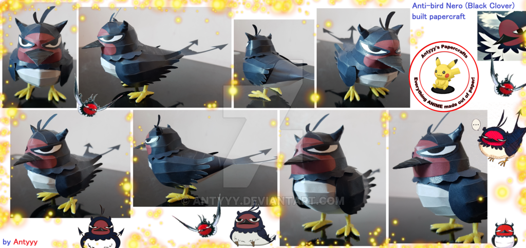 Antyyy S Papercrafts Anti Bird Nero Black Clover Built Papercraft Antyyy S Papercrafts Anti Bird Nero Black Clover Built Papercraft
