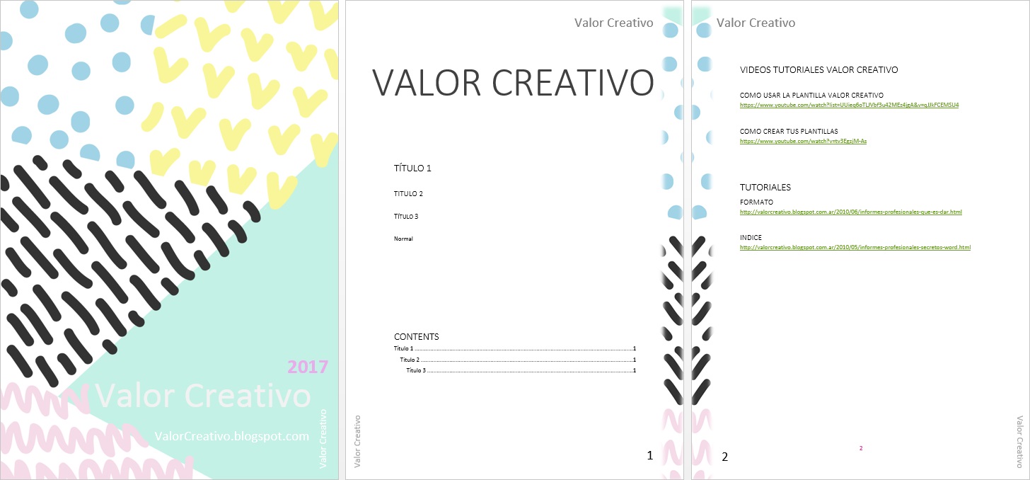 Valor Creativo Plantilla Word Noviembrediciembre 2016