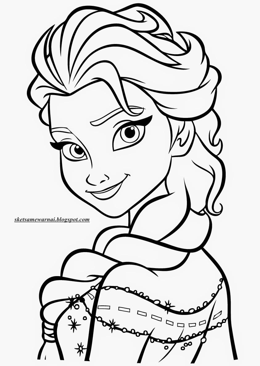 Gambar Sketsa Mewarnai Jagung Rebanas Barbie Elsa