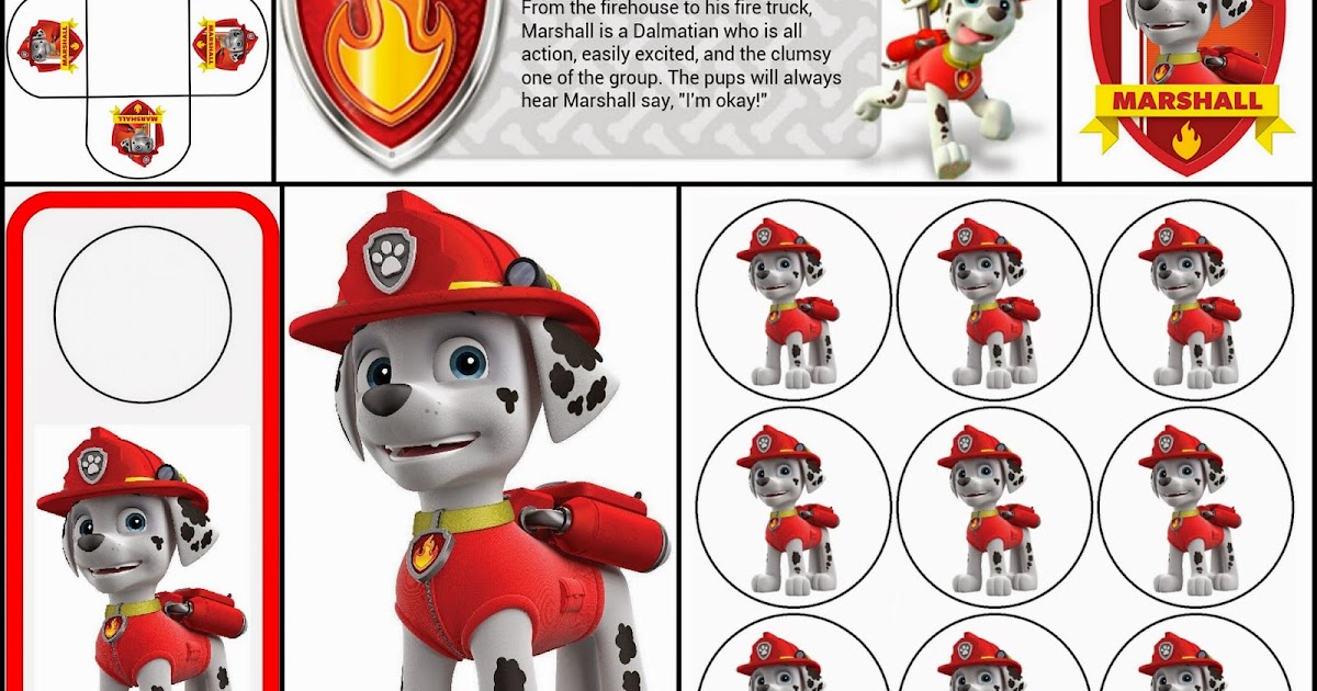 Paw Patrol: Free Printable Mini Kit of Marshall. | Is it for PARTIES