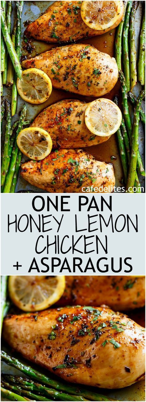 One pan honey lemon chicken asparagus recipe