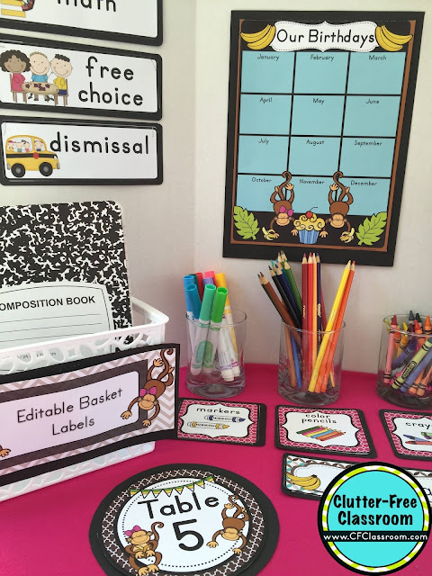Monkey Themed Classroom Ideas Printable Classroom Decorations