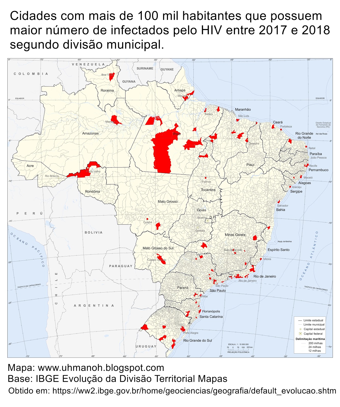 uhmanoh As 100 cidades com mais de 100 mil habitantes com maior número de HIV e AIDS em 2018 no uhmanoh As 100 cidades com mais de 100 mil habitantes com maior número de HIV e AIDS em 2018 no