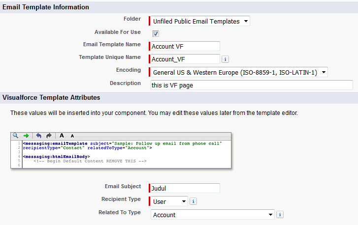 Getting Started with Salesforce Visualforce Email Template