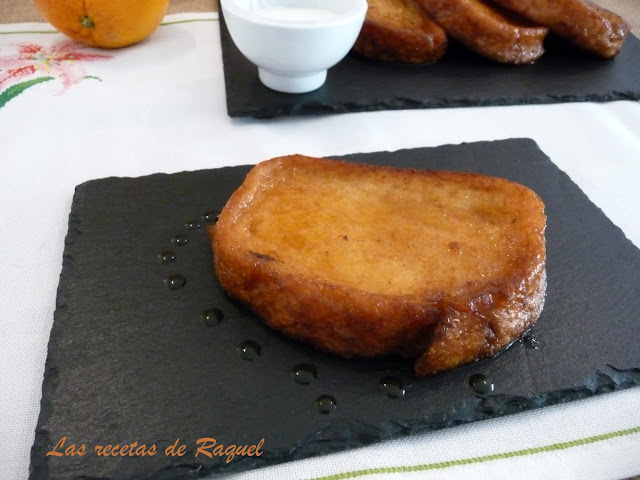 Torrijas cremosas de naranja