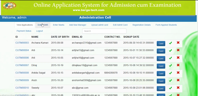 Source Code Web base PHP Online Application System For Admission