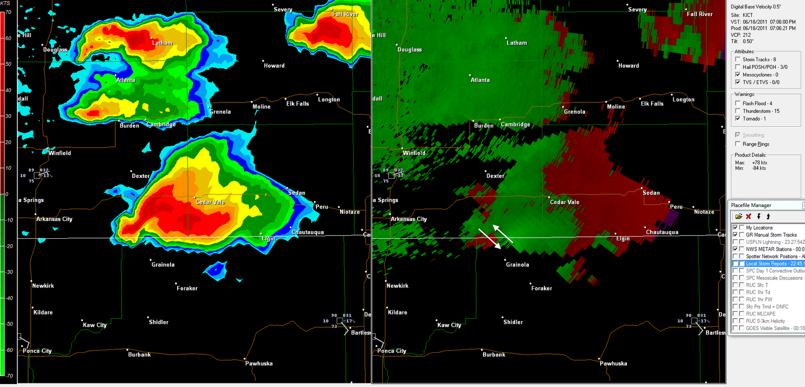 The Original Weather Blog Severe, Rotating TStorm on KS/OK Border