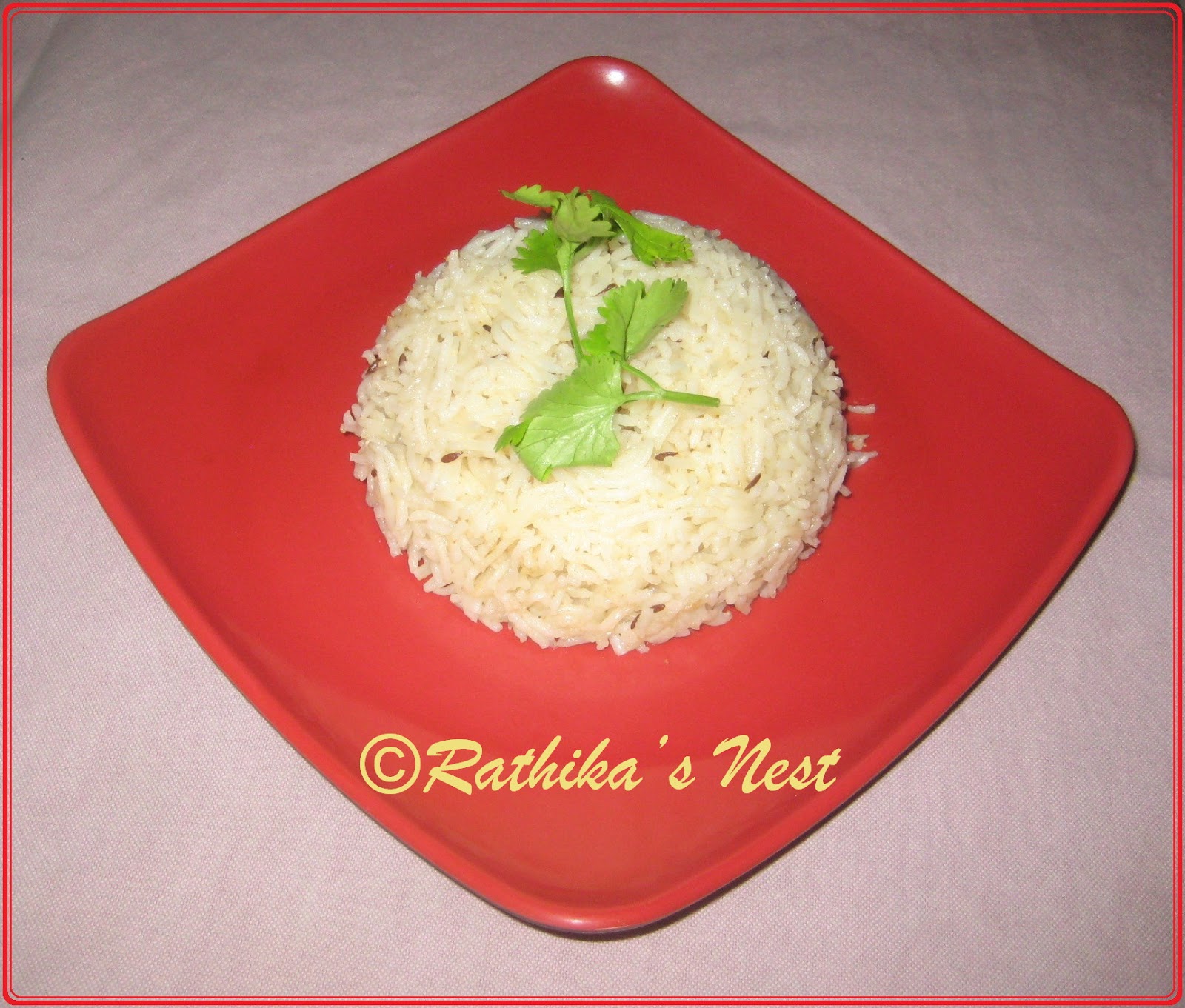 Rathika's Nest Quick Cumin Rice