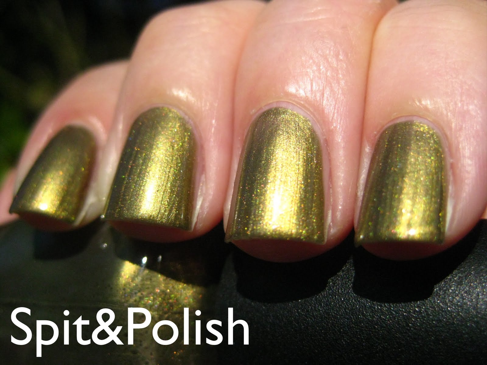 Spit & Polish OPI Greenwich Green vs China Glaze Cat's Eye
