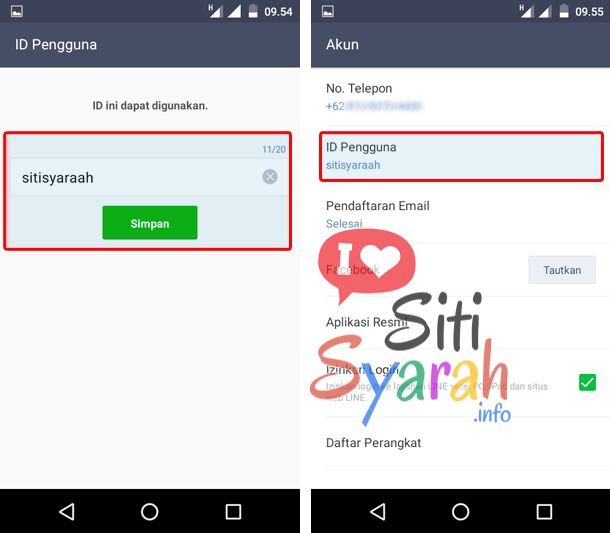 cara daftar id pengguna line